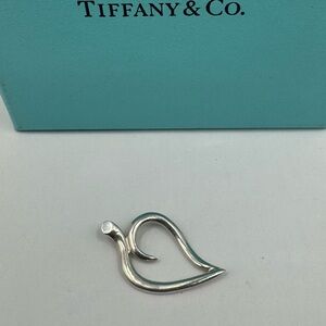🌟 N Tiffany & Co. Sterling Silver Open Leaf Charm